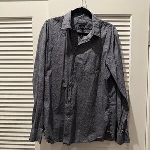 John Varvatos USA Gray Paisley Long Sleeve Shirt